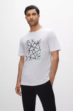 COTTON-JERSEY REGULAR-FIT T-SHIRT WITH LOGO ARTWORK